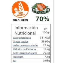 Chocolate 70% con rosas