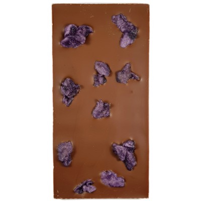 Chocolate 40% con violetas