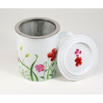 Taza porcelana floral
