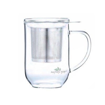 Tazas 3pc Cristal y filtro de acero
