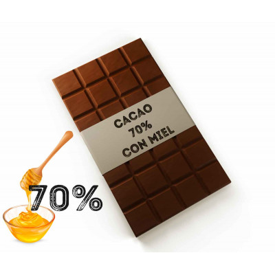 Chocolate negro 70% con Miel