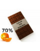 Chocolate negro 70% con naranja
