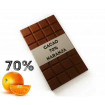 Chocolate negro 70% con naranja