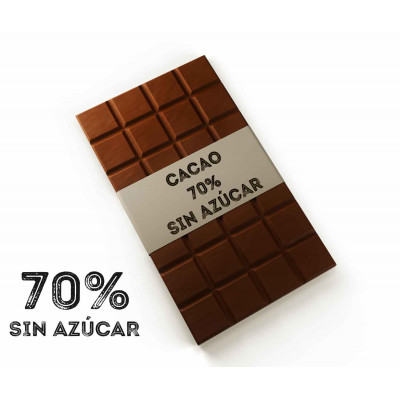 Chocolate negro 70% SIN azúcar