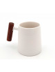 Taza porcelana y madera