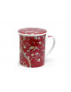 Taza porcelana cerezo rojo