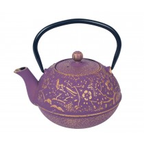 Tetera hierro purpura y oro 0.75l