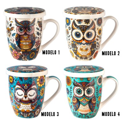 Taza con filtro Buhos