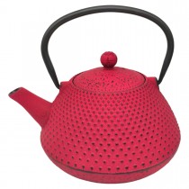 Tetera hierro Rojo punteado 0.8l