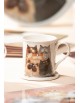 Taza Ashdene gatos con posavasos ceramico