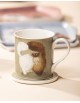 Taza Ashdene gatos con posavasos ceramico