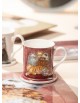 Taza Ashdene gatos con posavasos ceramico