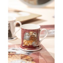 Taza Ashdene gatos con posavasos ceramico