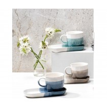 Taza espresso con plato Azul