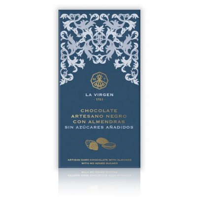 Chocolate artesano con almendra SIN AZÚCAR